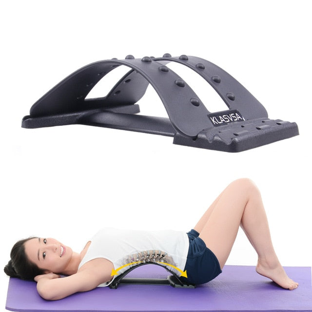 KLASVSA Back Stretcher Massager Neck Waist Pain Relief Magic Support Massage Home Muscle Stimulator Relaxation Fitness Equipment