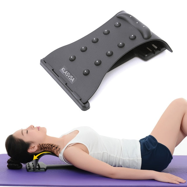 KLASVSA Back Stretcher Massager Neck Waist Pain Relief Magic Support Massage Home Muscle Stimulator Relaxation Fitness Equipment
