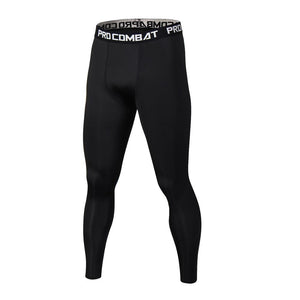 New Fitness Men Sets Pure black Compression Shirts + Leggings Base Layer Brand Long Sleeve T Shirt Clothing Set