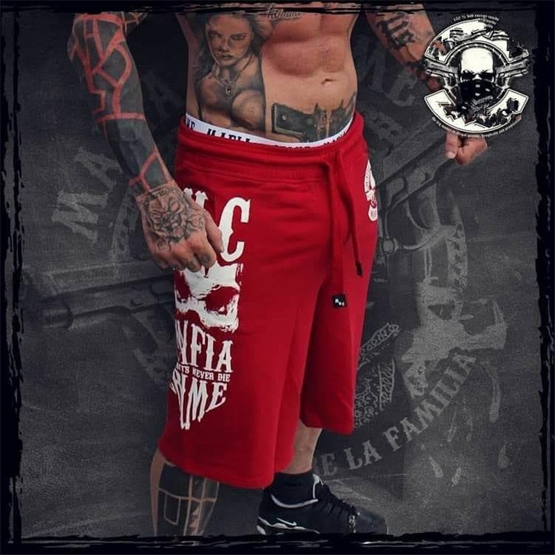 2019 new Casual Shorts Men's Summer Men Hot Cargo Simple Letter Solid Board Male Brand  Fitness bodybuilding clothing homme