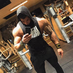 2019 New Men Bodybuilding Cotton Tank top Gyms Fitness Hooded Vest Sleeveless Shirt Summer Casual Fashion Workout Brand Clothing