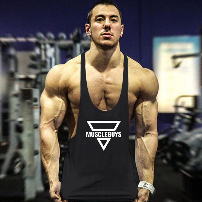 New Bodybuilding Stringer Tank Top Men Fitness Clothing Gyms Shirt Brand Muscle vest Workout Cotton Regatas Masculino