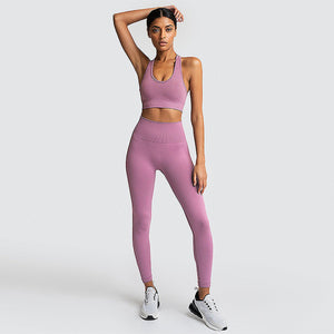 2PCS  Hyperflex Seamless Yoga Set Sportswear Sports Bra+Leggings Fitness Pants Gym Running Suit Exercise Clothing Athletic