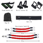 Sports Fitness Resistance Bands Set for Leg and Arm Exercises Boxing Muay Thai Home Gym Bouncing Strength Training Equipment