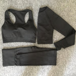 2020 Women Seamless yoga set Fitness Sports Suits GYM Cloth Yoga Long Sleeve Shirts High Waist Running Leggings Workout clothing