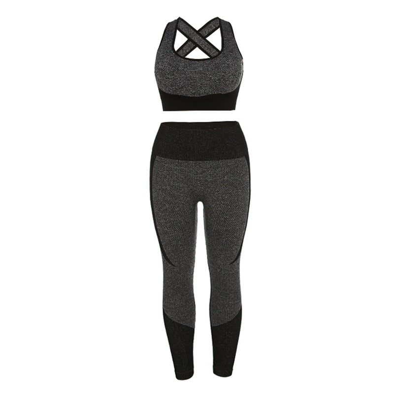 2020 New Yoga Set Seamless Workout Women Yoga Sportswear Fitness Bra Sports Suits Gym Clothing Leggings Sport Women Fitness Suit