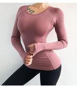 Women Mesh Hollow Out Yoga Top Full Sleeve Sport T Shirt Quick Dry Fitness Clothing Sports Gym Running Jogging Shirts Activewear