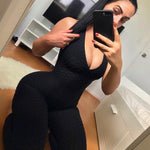 2019 Woman Sportswear Yoga Set Mesh Patchwork Black Sport suit Jumpsuit Fitness clothing sports wear for women gym clothing