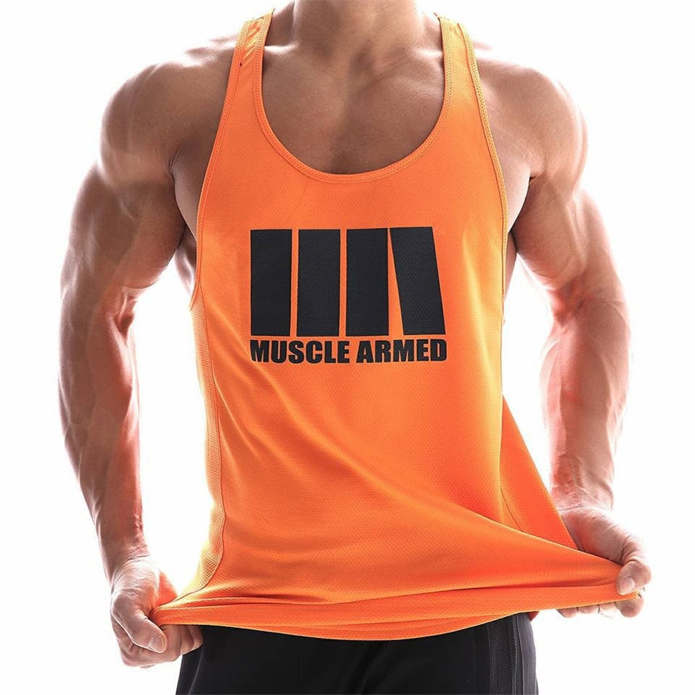 New Bodybuilding Tank Top Men Gyms Fitness sleeveless Shirt Quick dry Stringer Singlet Undershirt Male Workout Crossfit Clothing